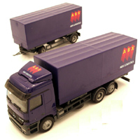 Herpa 085533 H0 LKW Zubehör Tandem-Hängerfahrgestell für Volumenzüge 2x