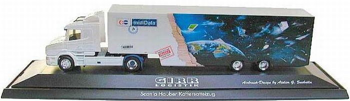 Herpa 03/2002 Scania 124 L 420 Hauber SZ KO